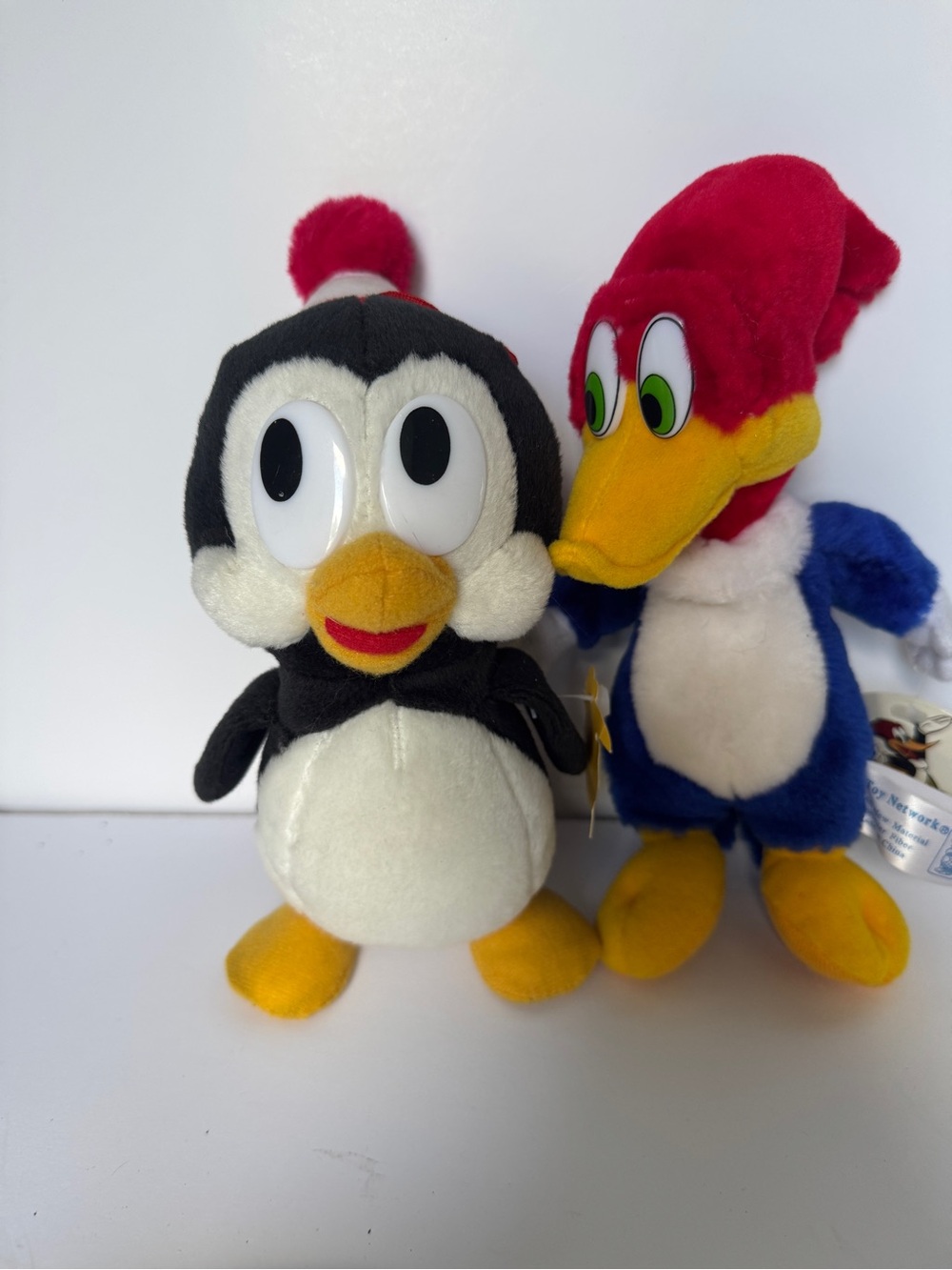 Vintage Warner Bros. Plush Chilly Willy and Woody Woodpecker